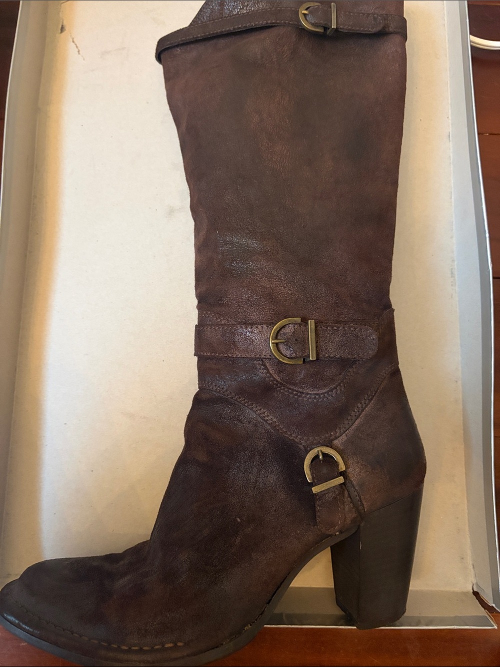 Italian- made Tall Western Leather Boots